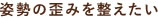 姿勢の歪みを整えたい